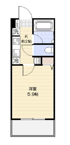 レガーロ東長崎(1K/2階)の間取り写真