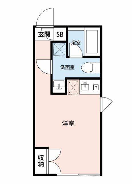 LUDENS大鳥居(ワンルーム/2階)の間取り写真