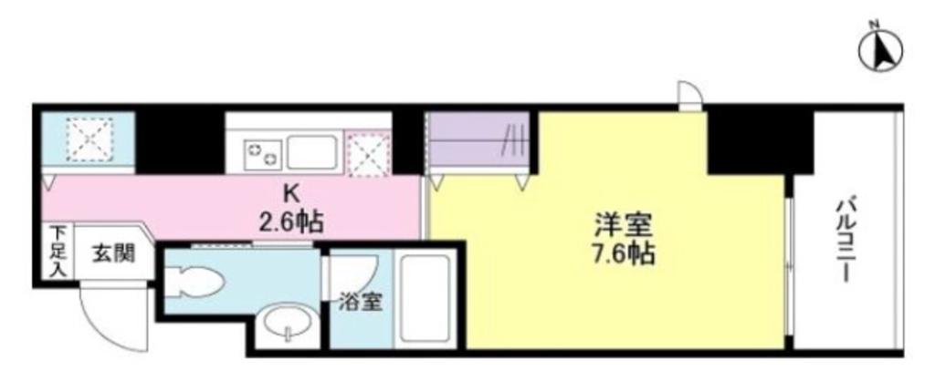 ソネンホーフ(1K/5階)の間取り写真