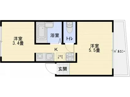 アイビー(2K/3階)の間取り写真