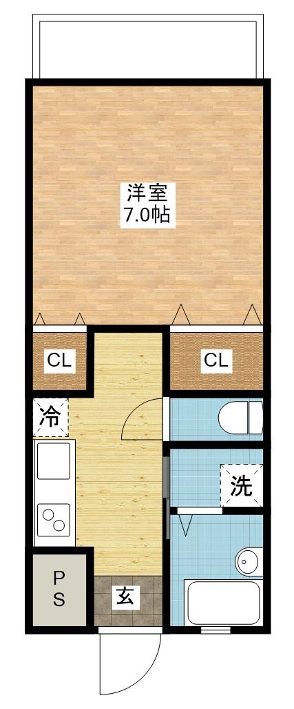 39.T.MOTOFUNA(1K/7階)の間取り写真