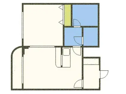 リストワール麻生(1DK/3階)の間取り写真