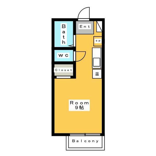 サンリバー宮前(ワンルーム/1階)の間取り写真