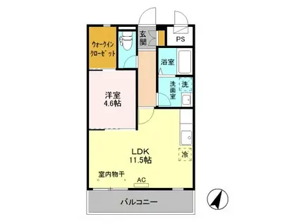ドルチェ 108(1LDK/1階)の間取り写真