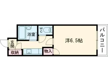 M&K ウレシノ(1K/3階)の間取り写真