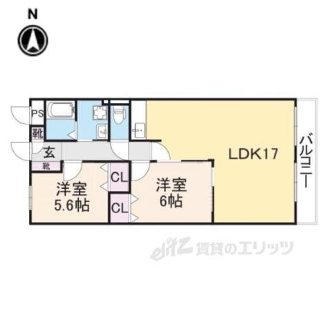 MAYUMIウエストサイド楠葉(3LDK/3階)の間取り写真