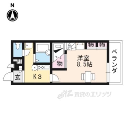 レオパレスアーバンパレスⅡ(1K/2階)の間取り写真