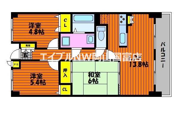 SD清水(3LDK/2階)の間取り写真