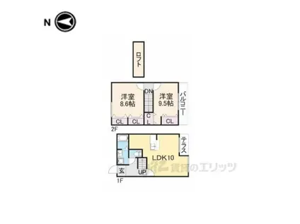 松ぼっくり(2LDK/2階)の間取り写真