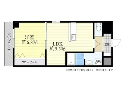 ホワイトライト(1LDK/1階)の間取り写真