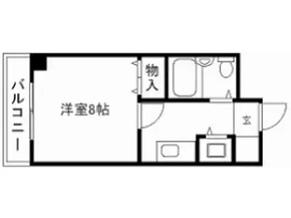 今出川アイビーハウス(1K/4階)の間取り写真