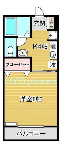 アイビー高杉(1K/1階)の間取り写真