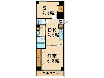 S-FORTたまプラーザ(2DK/1階)の間取り写真