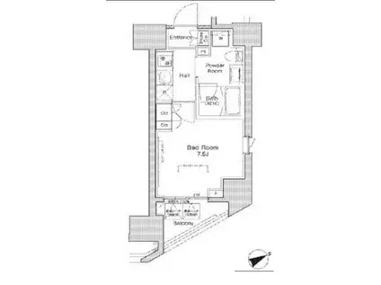 プラウドフラット浅草橋II(1K/10階)の間取り写真