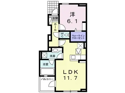 セラーレ(1LDK/1階)の間取り写真