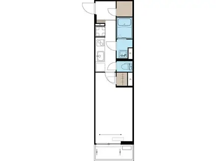 リブリ・大和南(1K/1階)の間取り写真
