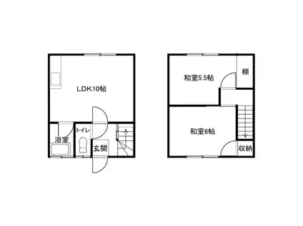 サクラコート2(2LDK/1階)の間取り写真