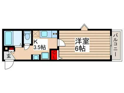 ヴィレッタ成増(1K/1階)の間取り写真