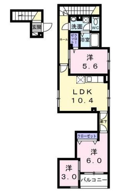S・T・R(3LDK/2階)の間取り写真