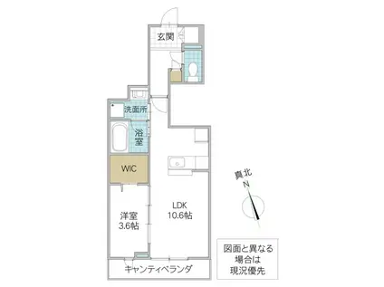 THE GRACE(1LDK/2階)の間取り写真