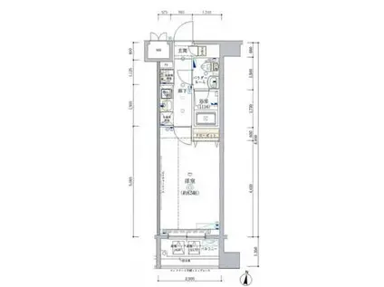 ショウケンレジデンス横浜ウエスト(1K/6階)の間取り写真