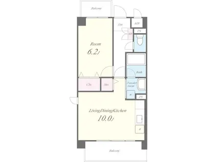 クレオコート和泉中央(1LDK/2階)の間取り写真