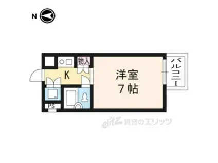 シリウス星の子(1K/7階)の間取り写真