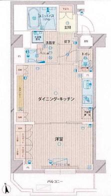 ルーブル上板橋(1DK/6階)の間取り写真