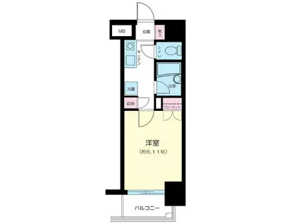 菱和パレス五反田西(1K/4階)の間取り写真