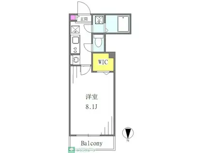 BEST STAGE CABIN 氷川町(1K/2階)の間取り写真