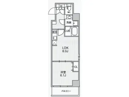 ALIVIS東十条(1LDK/2階)の間取り写真
