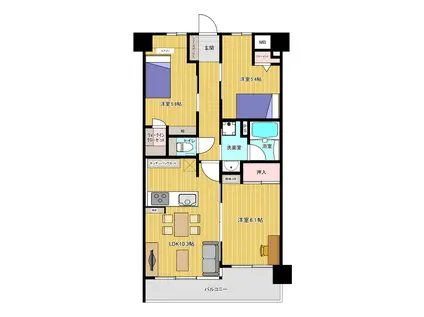 エグゼK&KI(3LDK/4階)の間取り写真