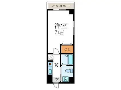 アネックス北白川(1K/3階)の間取り写真