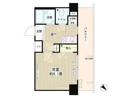 アルテーヌ新横浜(1K/7階)の間取り写真