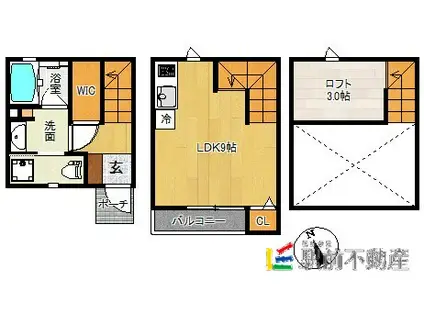 WORKSKRM (1SK/1階)の間取り写真