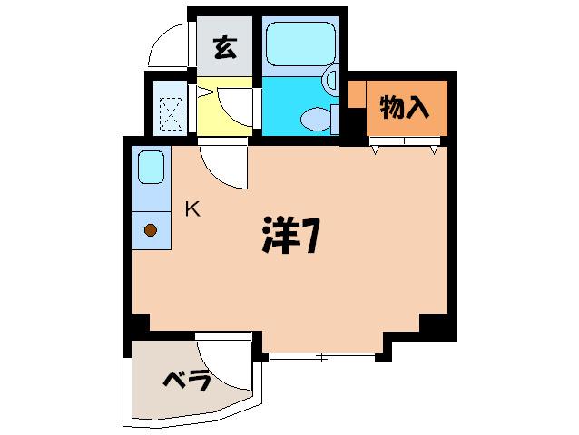 ダンディライオン西宮II(ワンルーム/4階)の間取り写真