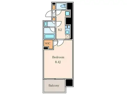 パークハビオ赤坂タワー(1K/14階)の間取り写真