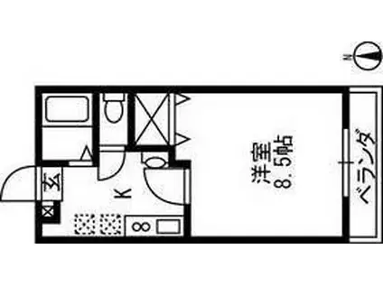 STハイツB(1K/2階)の間取り写真