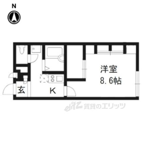 レオパレスBONNE JOURNEE(1K/2階)の間取り写真