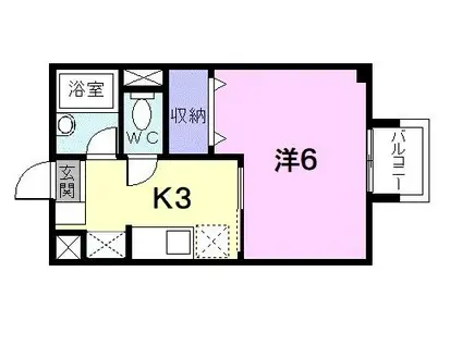 エル・コート I(1K/2階)の間取り写真