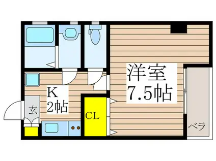 ヴィラ・ルミエール(1K/1階)の間取り写真