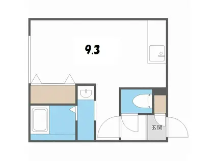 プラチナレジデンス円山公園(ワンルーム/1階)の間取り写真