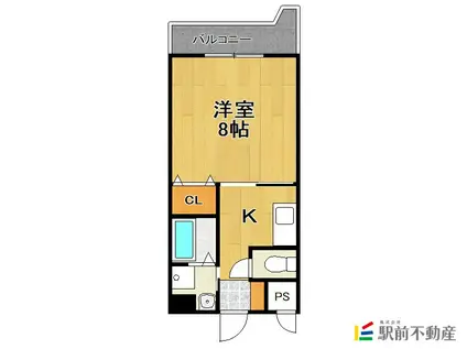 ARK鳥栖(1K/4階)の間取り写真