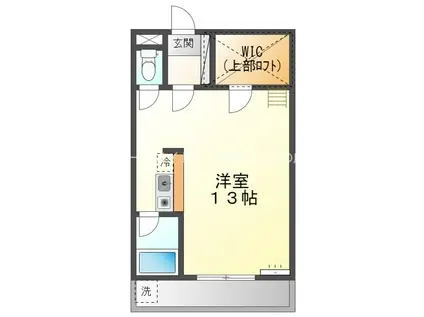 セザンヌ西高師(ワンルーム/2階)の間取り写真