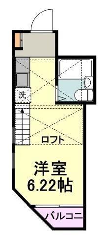 メゾンSSK(ワンルーム/2階)の間取り写真
