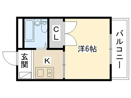 ベル ロッソ(1K/3階)の間取り写真