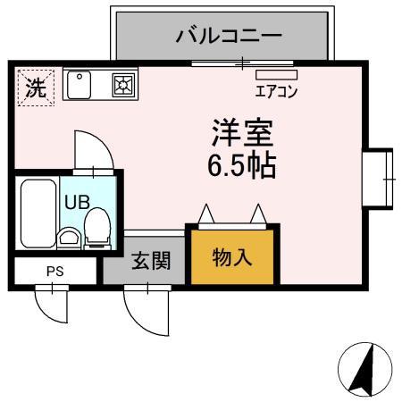 クレストガーデン津田沼(ワンルーム/4階)の間取り写真