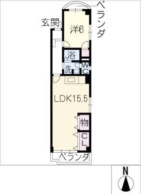LOFTビル(1LDK/3階)の間取り写真