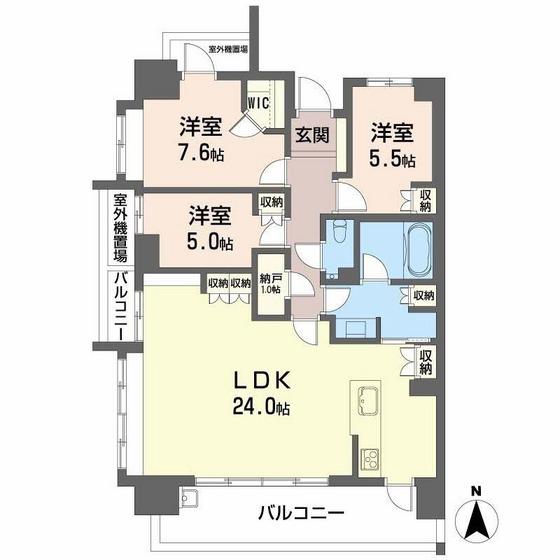 パークホームズ内山下イーステージ(3LDK/9階)の間取り写真
