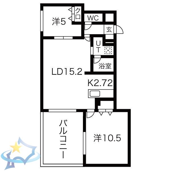 クオーレ(2LDK/2階)の間取り写真